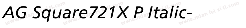 AG Square721X P Italic字体转换